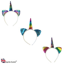 Unicorn Horn Headbands Hair Accessory Fancy Dress Costume Kids Adults Party UK