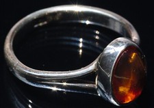 MEXICAN NATURAL FLASHING FIRE OPAL 925 STERLING SILVER RING Sz 6 TAXCO JEWELRY