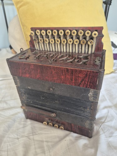 Antique accordion squeezebox - accordion,