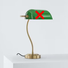 John Lewis Bankers Modern Decorative Portable Desk Lamp (Marks/No Shade)