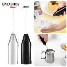 Electric Milk Frother Egg Mixer Whisk Beater Coffee Foamer Kitchen Silver,black