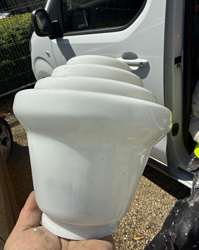 White glass lampshade light - white,