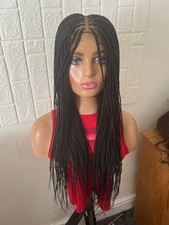 Knotless Braided Wig Black Colour Box Braid Braided Wig for Women