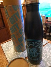 Manchester City Thermal Flask Water Bottle 500ml Hot Or Cold Drinks Brand New