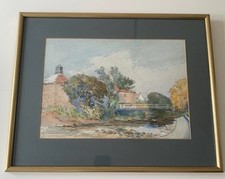 Original Watercolour Scenery Landscape Artwork Signed W. S Mallock Framed