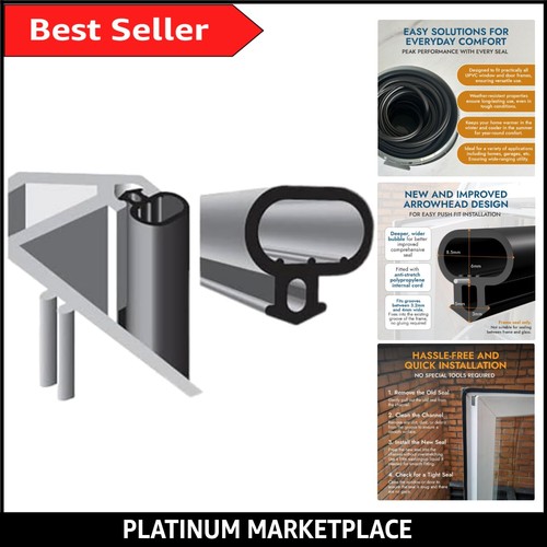 Black rubber upvc - 6m, for
