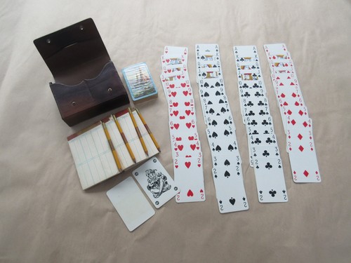 Vintage bridge playing card - playing,