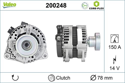 Valeo 200248 alternator - valeo-oe,