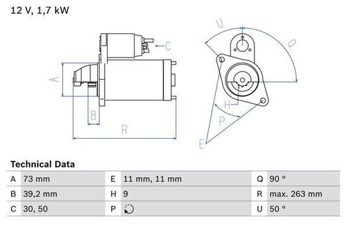 Bosch starter motor for land - bosch,