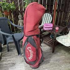 Callaway 6 Way With 11 Pockets & Rain Cover Heavy Duty Red & Black