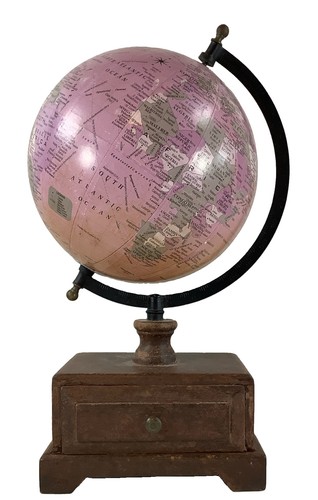 Purple pink world globe wood - pink,