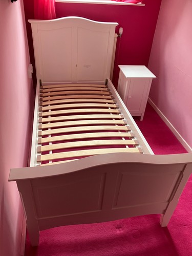 Habitat white wood - single, bed