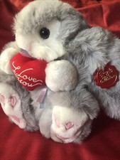 Vintage Simply Soft Love You Heart Bunny Rabbit 9” with Tag Keel Toys Patch Foot