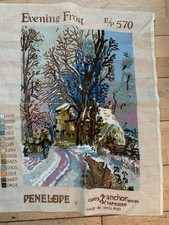 Vintage Penelope Tapestry Kit Canvas Evening Frost Started E/P 570 England