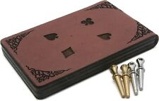 Leather and Mahogany cribbage board