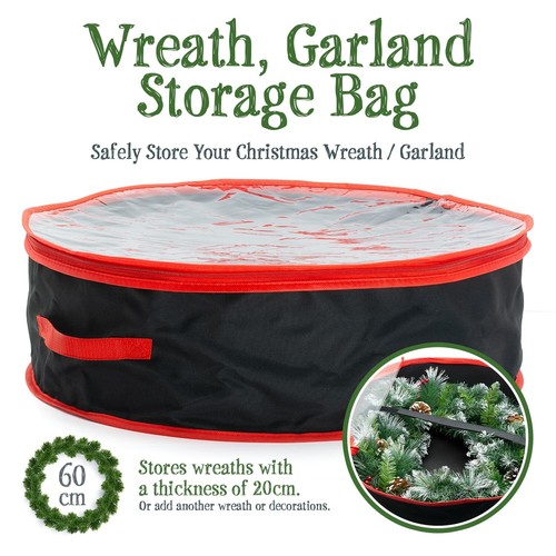 Christmas wreath bag zipped - christmas,