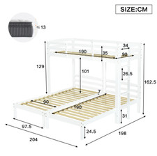 Triple Bunk Beds 3ft Single