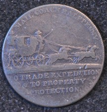 Middlesex Mail Coach J Palmer Halfpenny Conder Token DH363 (T12)