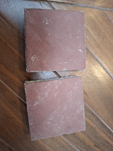 Red reclaimed geometric - red,