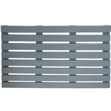 Large Bathroom Wooden Duck Board Natural Gray Rectangular Shower Bath Mat Board