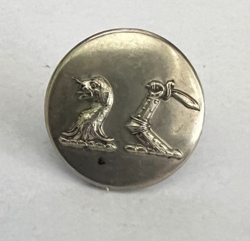 Antique livery button hound - button,