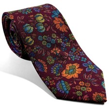 Burgundy Floral Motif Italian