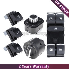 6PCS Headlight Switch Chrome