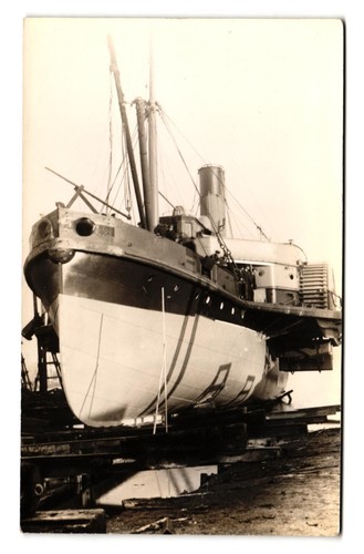 Grapple tug boat vintage rppc - vintage,