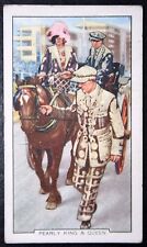 PEARLY KING  & QUEEN   Cockney Coster  Epsom Derby   Vintage 1938 Card  JE30M