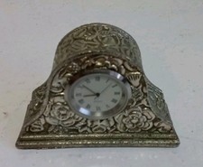 Clock Miniature Silver Plated Quartz CS
