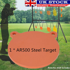 8'' AR500 Steel Target for Shooting 10mm thick Gong Silhouette Metal Target UK