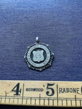 Antique Solid Silver Pocket Watch Fob Medal