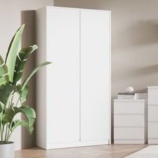 White 2 Door Double Wardrobe