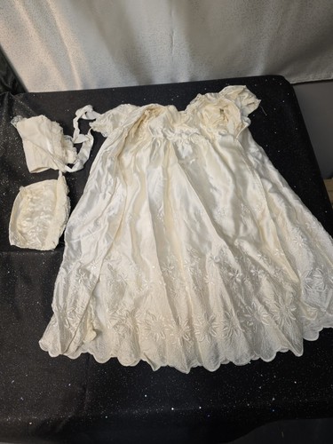Vintage baby christening gown - christening,