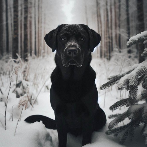 Black labrador cross - black,
