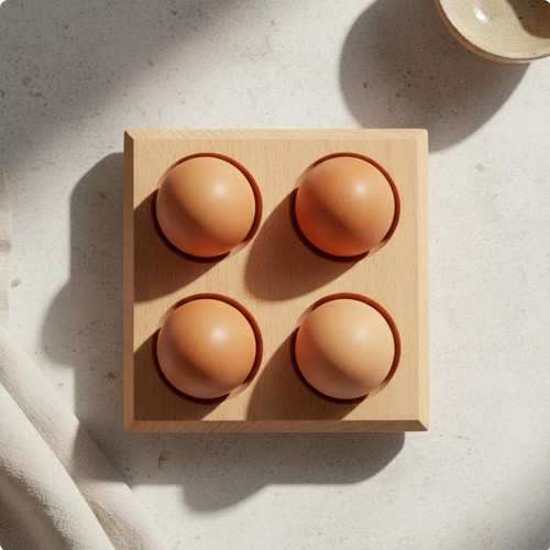 Wooden beech egg tray - egg,
