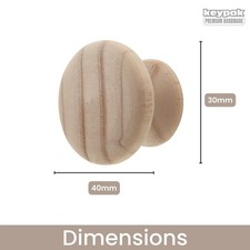 10 Pack Classic Wooden Knobs