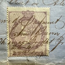 One penny inland revenue - one,