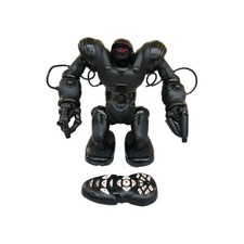 RARE WowWee Robosapien Black Matt Robot & Remote Radio Controlled Works 2004 13"