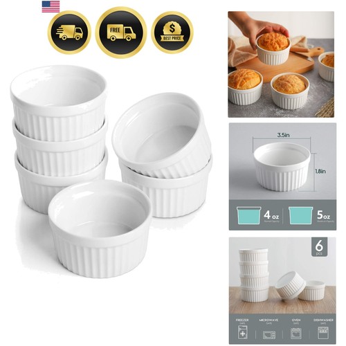 Porcelain ramekins oven - porcelain, 4