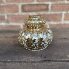 Antique Etched Frosted Glass Amber Lamp Shade Light Shade