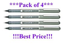4 x Uni Ball Eye FINE UB-157 Rollerball Pen BLACK Colour Cheapest on Ebay