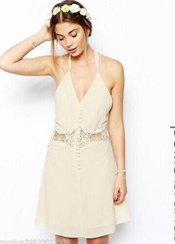 Jarlo halter neck cream - neck, short