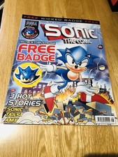 ? Sonic The Hedgehog Rare Free Gift Badge Comic