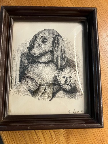 Antique dog pen - &, ink