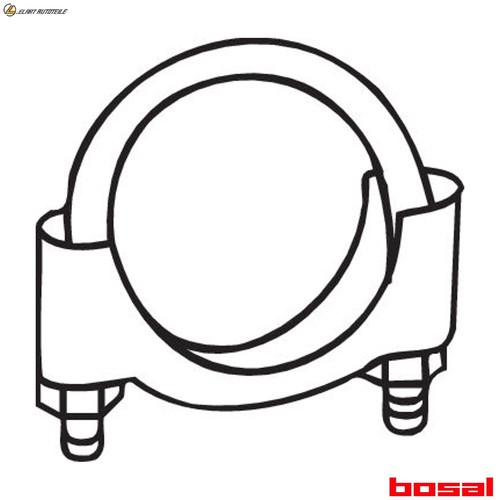 Clamp piece exhaust - piece,