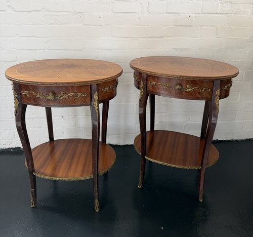 Pair french kingwood oval - pair,