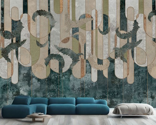 Art deco poho feathers - art,