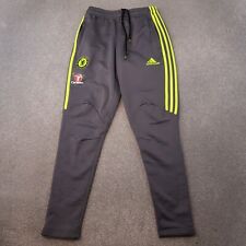 Adidas Chelsea Tracksuit Bottoms Small Grey Green Training Pants 2016/17