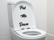Put down toilet stickers - put,